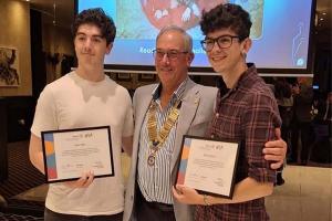 Bailey and Rowan with their RYLA certificates